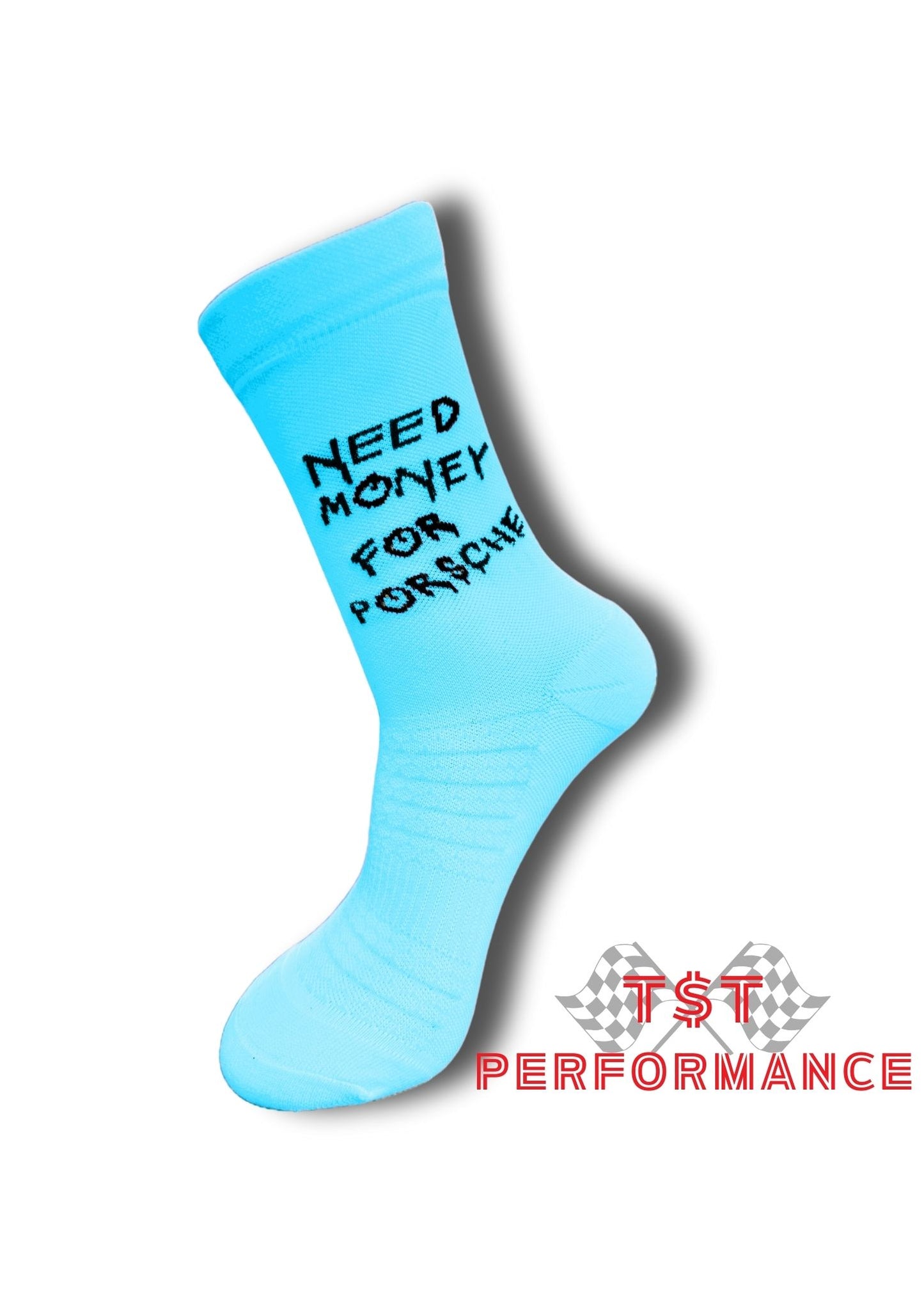 Need Money for Porsche - Neon Blue | Luxury Performance Socks