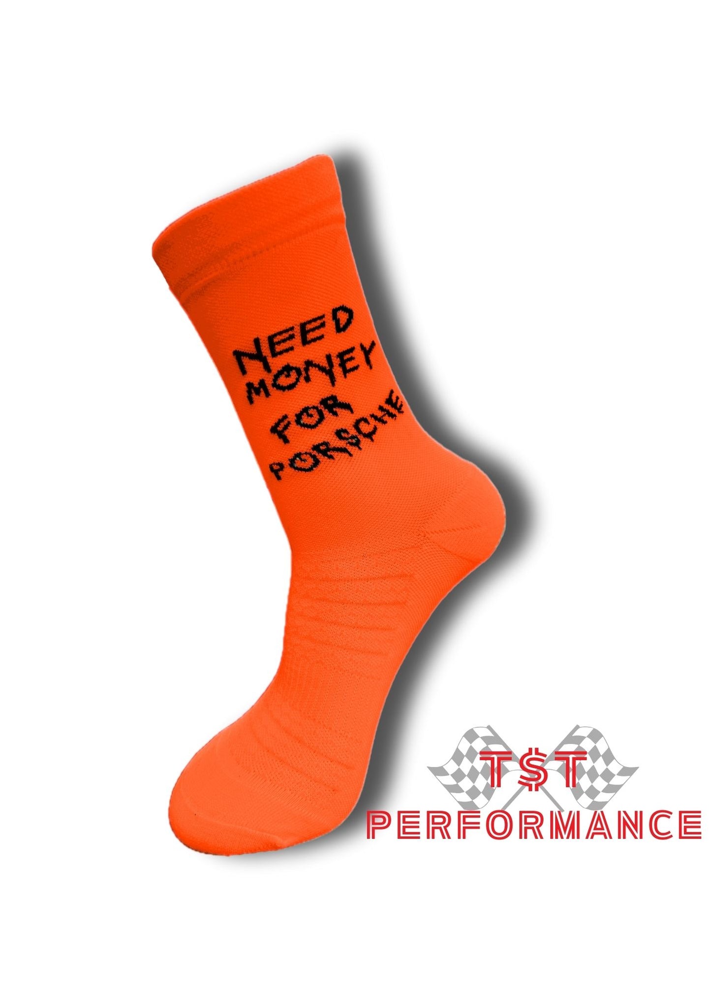 Need Money for Porsche - Neon Orange | Luxury Performance Socks