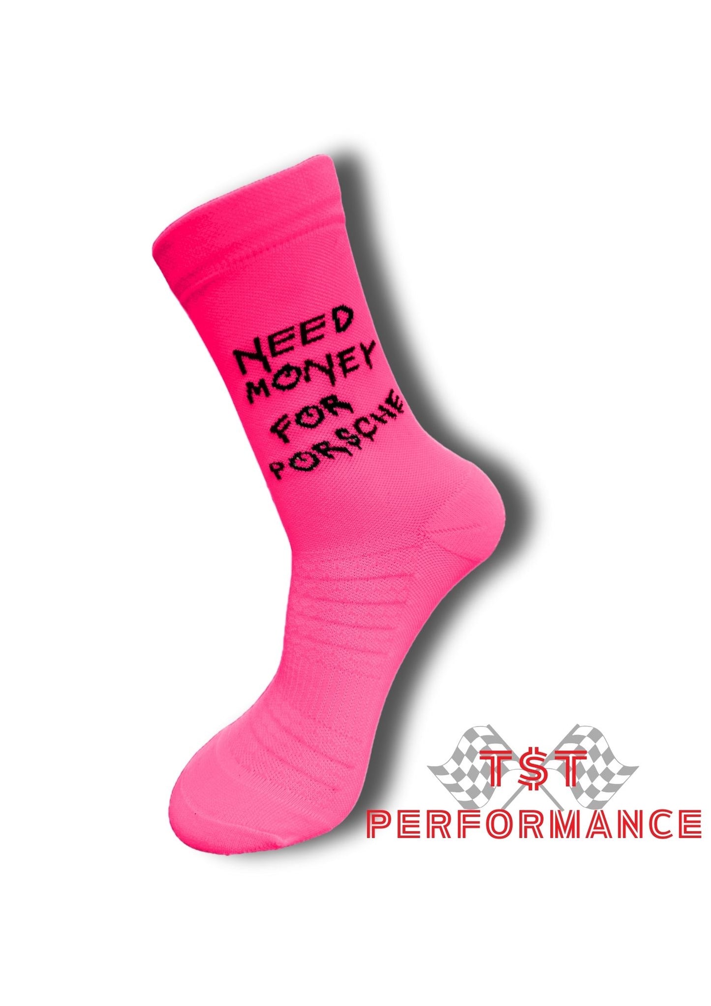 Need Money for Porsche - Neon Pink | Luxury Performance Socks